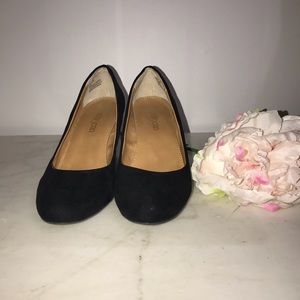 Black Suede Cathy Jean Wedges